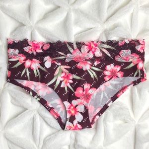 Pink Victoria Secret hipster floral size L